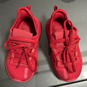 Red adidas toddler sneakers